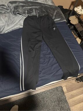 Gymshark Black Joggers with White Drawcord